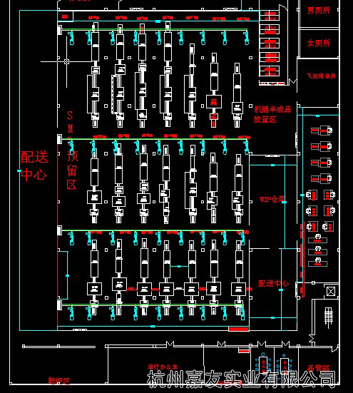 SMT車間加濕布局圖